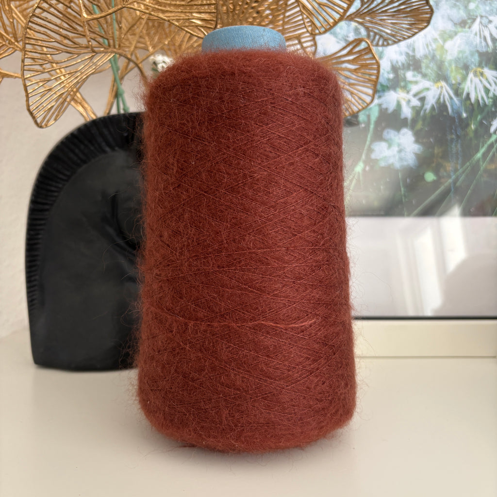 Superkid Mohair Seide 50g in Rotbraun von Sesia Italy