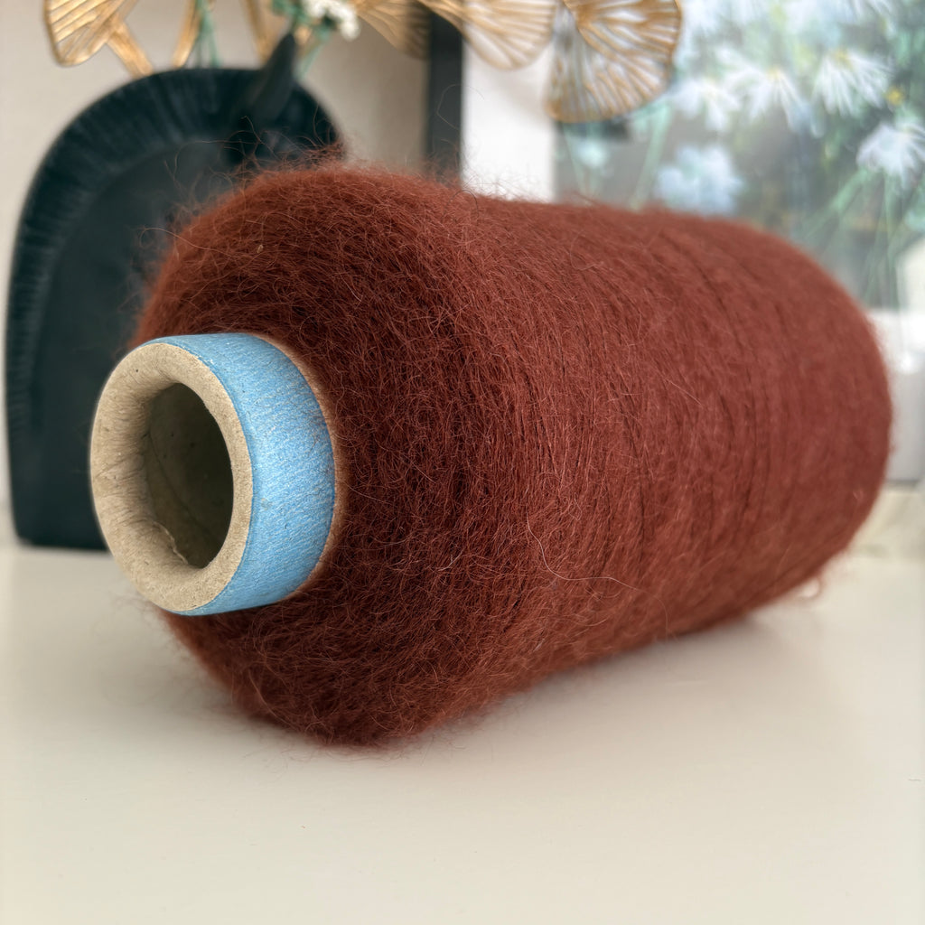 Superkid Mohair Seide 50g in Rotbraun von Sesia Italy